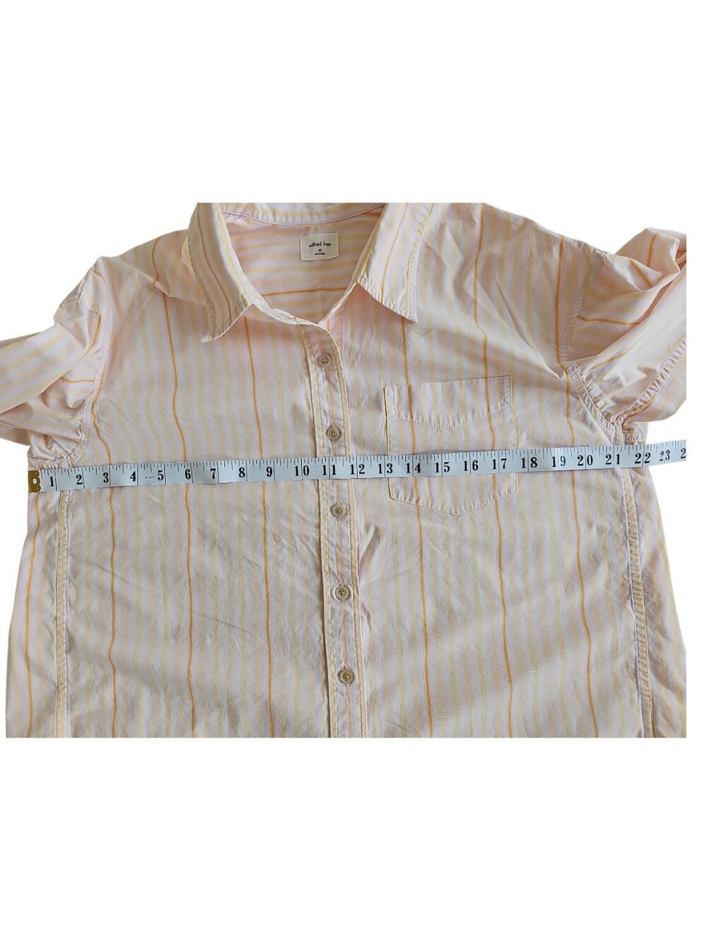 Aritzia Wilfred Free Relaxed Oversized Drop Shoulder Stripe Poplin Shirt 2XS - Picture 14 of 16